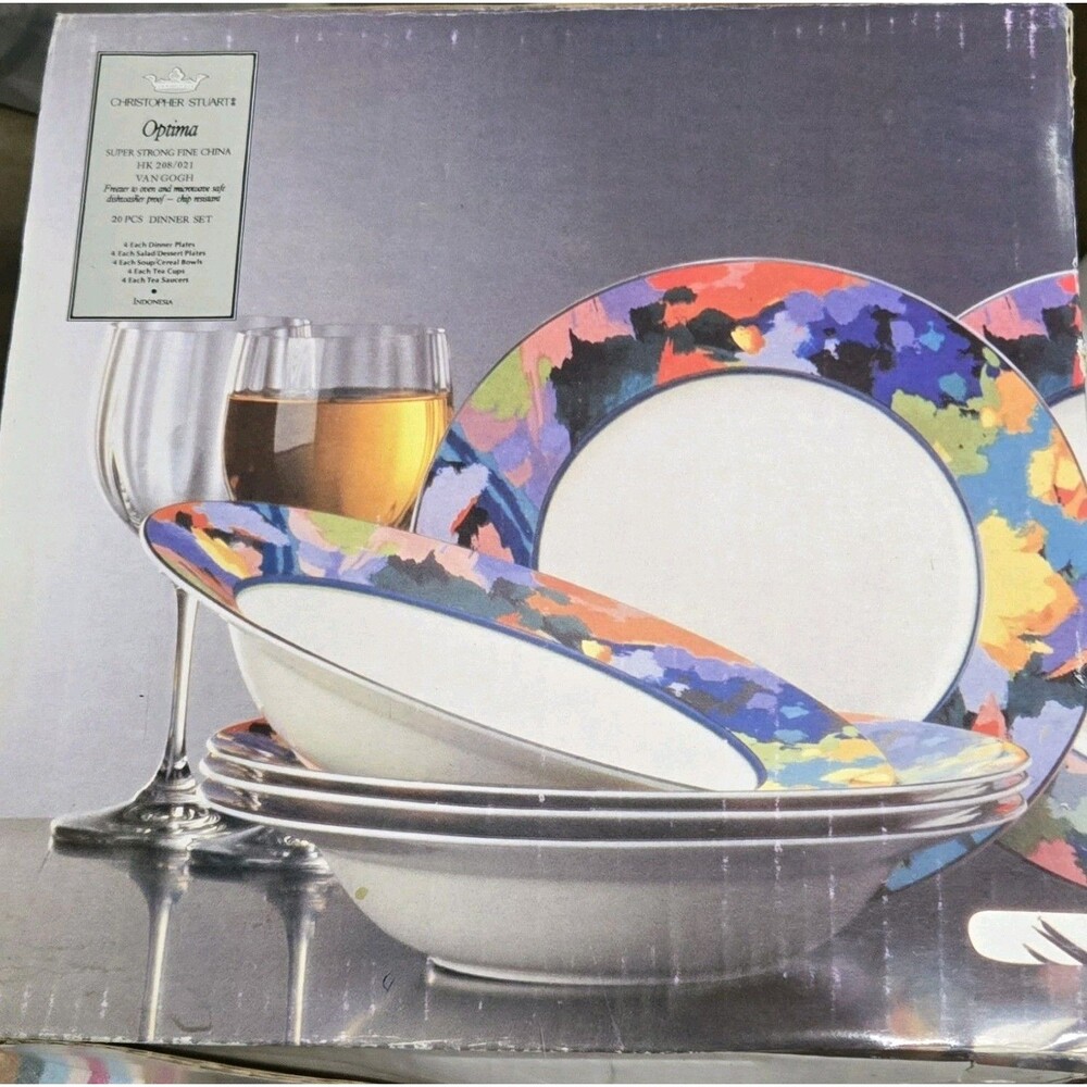 OPTIMA Christopher Stuart Van Gogh Lot of 4, 5 Pc Place Setting BNIB